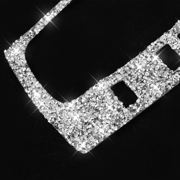 For Honda Civic 2016-2019 Car Gear Button Frame Diamond Decorative Sticker, Left-hand Drive, Gear Button Frame, Left-hand Drive