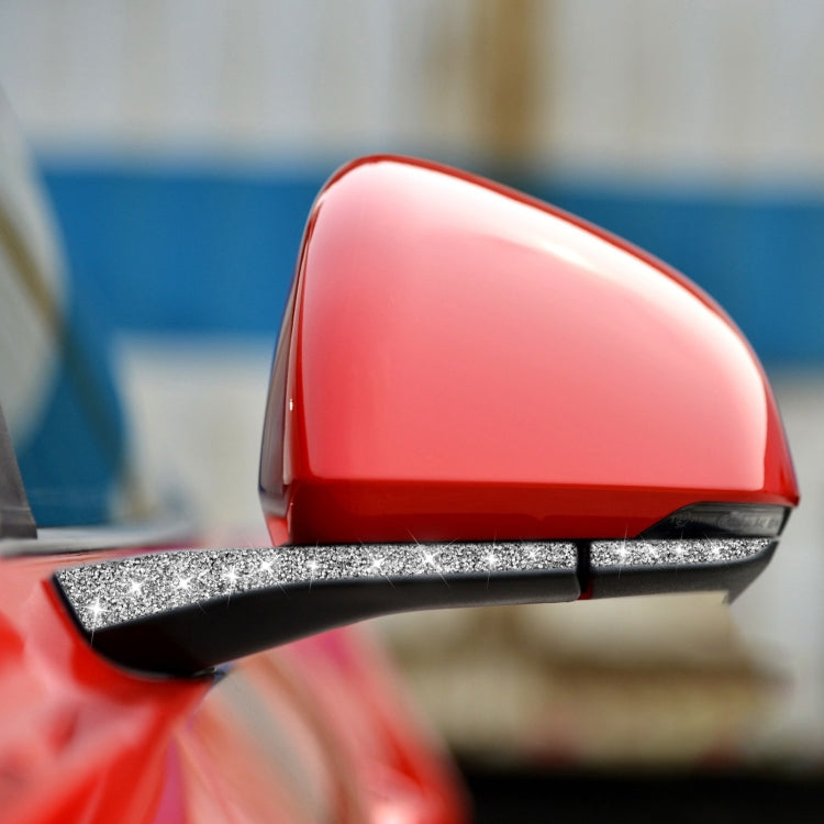 4pcs Car Rearview Mirror Diamond Decoration Sticker, Left and Right Drive, Rearview Mirror