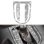 3pcs Car Gear Shift Outer Ring Diamond Decoration Sticker, Left Drive, Gear Shift Outer Ring, Left Drive