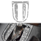 3pcs Car Gear Shift Outer Ring Diamond Decoration Sticker, Right Drive, Gear Shift Outer Ring, Right Drive