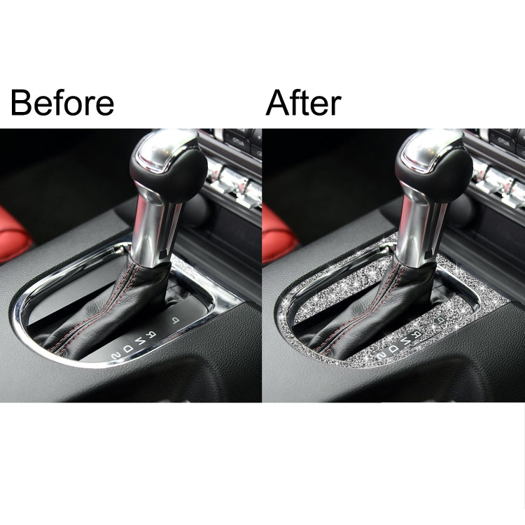 3pcs Car Gear Shift Outer Ring Diamond Decoration Sticker, Right Drive, Gear Shift Outer Ring, Right Drive
