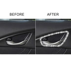 For Honda Civic 2016-2019 Car Inside Door Bowl Frame Diamond Decorative Sticker, Left and Right Drive, Inside Door Bowl Frame