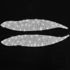 For Honda Civic 1999-2000 Car Light Eyebrow Diamond Decorative Sticker, Left and Right Drive, For Honda Civic 1999-2000 Light Eyebrow
