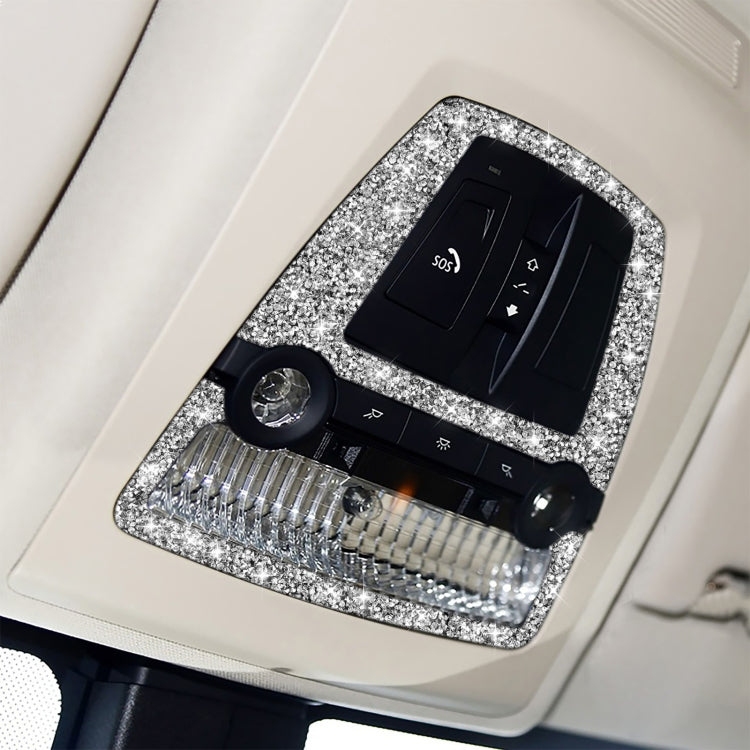 For BMW F10 5 Series 2011-2017 Car Reading Light Panel Diamond Decorative Sticker, Left and Right Drive, Reading Light Panel