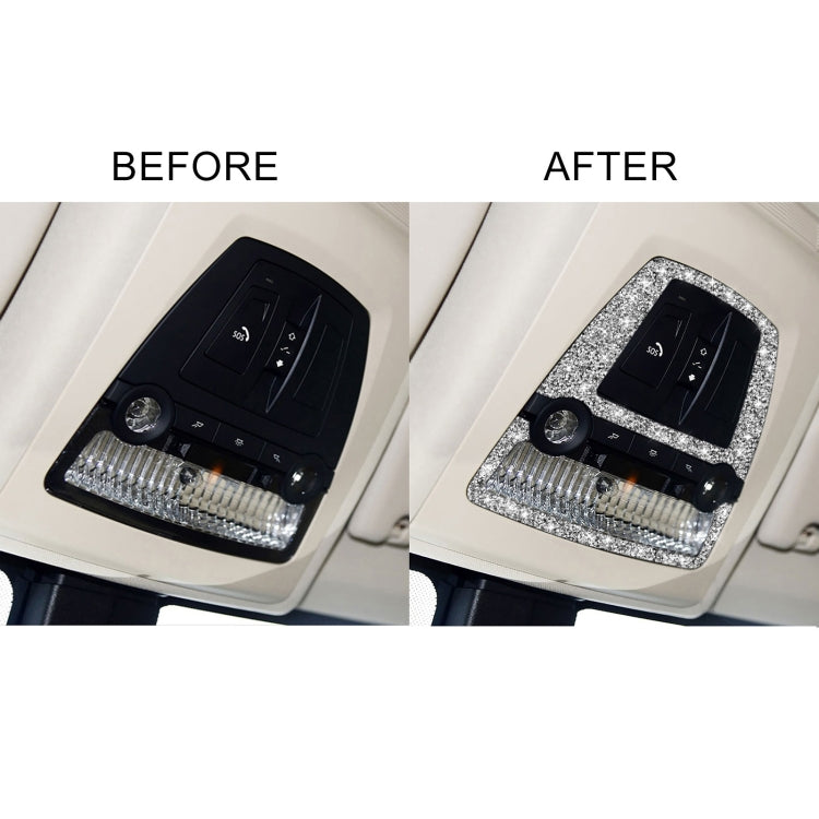 For BMW F10 5 Series 2011-2017 Car Reading Light Panel Diamond Decorative Sticker, Left and Right Drive, Reading Light Panel