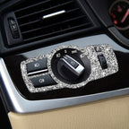 For BMW F10 Car Headlight Switch Diamond Decorative Sticker, Left and Right Drive, Headlight Switch