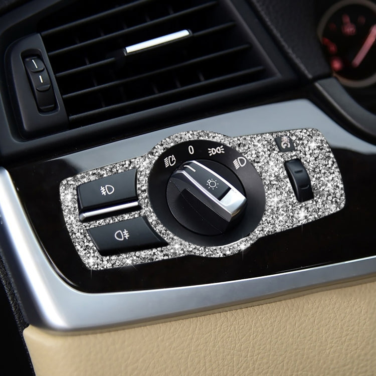 For BMW F10 Car Headlight Switch Diamond Decorative Sticker, Left and Right Drive, Headlight Switch