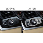 For BMW F10 Car Headlight Switch Diamond Decorative Sticker, Left and Right Drive, Headlight Switch