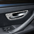 For BMW F10 5 Series 2011-2017 Car Door Handle Frame Diamond Decorative Sticker, Left and Right Drive, Door Handle Frame