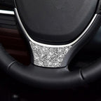 For BMW 5 Series 528 525li F10 F18 2011-2017 Car Steering Wheel A Diamond Decorative Sticker, Left and Right Drive, Steering Wheel A