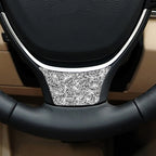 For BMW 5 Series 528 525li F10 F18 2011-2017 Car Steering Wheel A Diamond Decorative Sticker, Left and Right Drive, Steering Wheel A