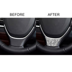For BMW 5 Series 528 525li F10 F18 2011-2017 Car Steering Wheel A Diamond Decorative Sticker, Left and Right Drive, Steering Wheel A