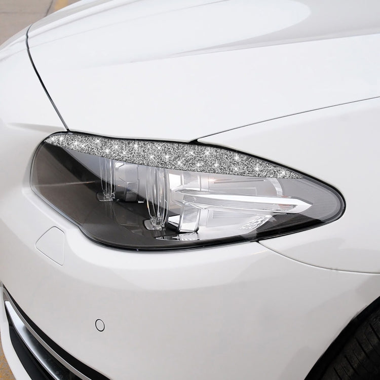 For BMW F10 5 Series 2010-2013 Car Light Eyebrow Diamond Decorative Sticker, Left and Right Drive, Light Eyebrow