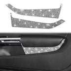 Car Front Door Panel Diamond Decoration Sticker, Left and Right Drive, Front Door Panel