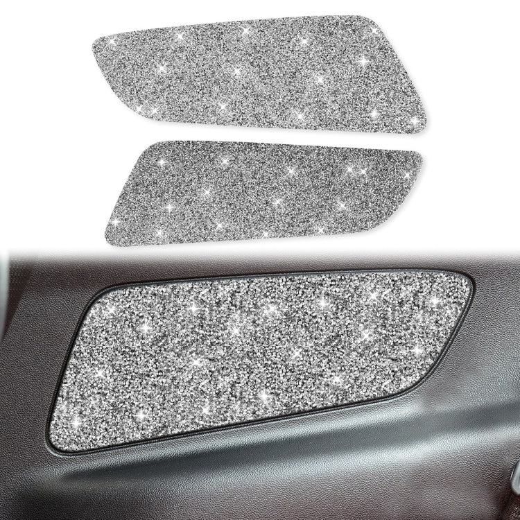 Car Rear Door Panel Diamond Decoration Sticker, Left and Right Drive, Rear Door Panel