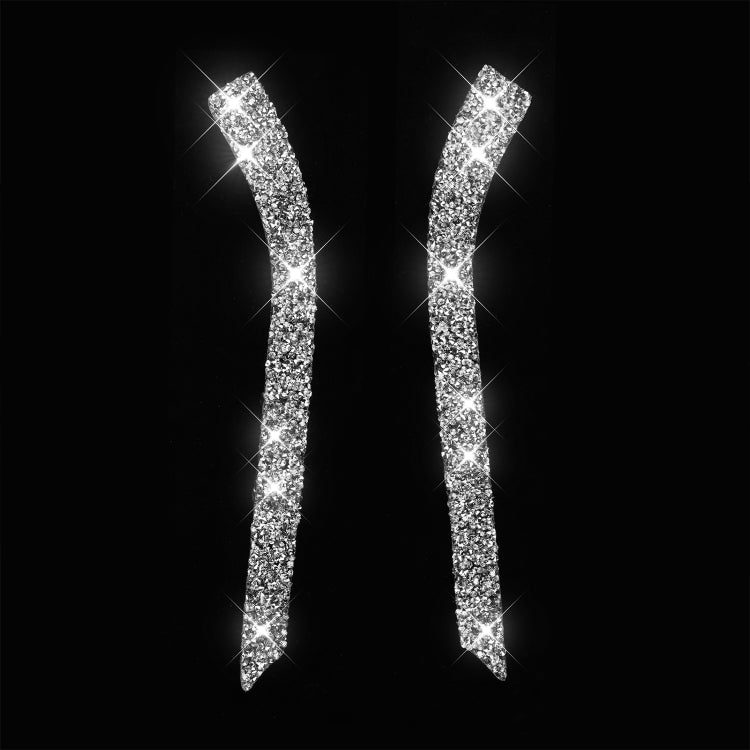 Car Window Lift Side Diamond Decoration Sticker, Left and Right Drive, Window Lift Side
