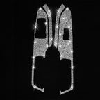 4pcs Car Window Lift Panel Diamond Decoration Sticker, Left Drive, Window Lift Panel, Left Drive
