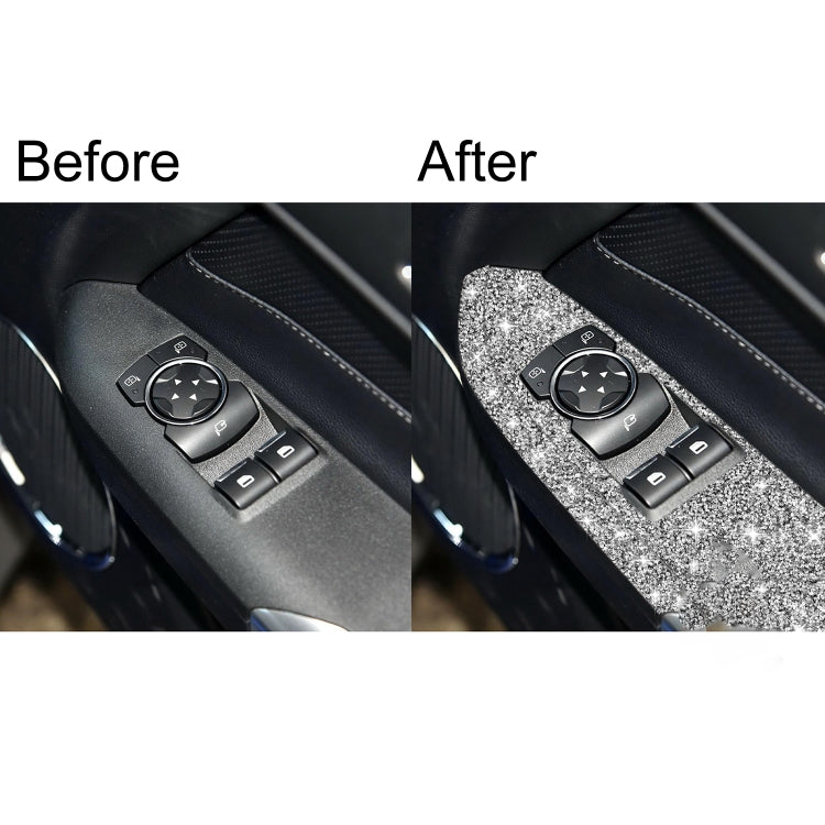 4pcs Car Window Lift Panel Diamond Decoration Sticker, Right Drive, Window Lift Panel, Right Drive