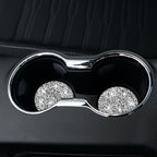 Car Water Cup Holder Base Diamond Decoration Sticker, Left and Right Drive, Water Cup Holder Base