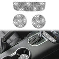 Car Water Cup Holder Upper + Base Diamond Decoration Sticker, Left and Right Drive, Water Cup Holder Upper + Base