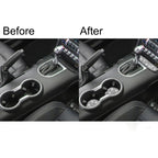 Car Water Cup Holder Upper + Base Diamond Decoration Sticker, Left and Right Drive, Water Cup Holder Upper + Base