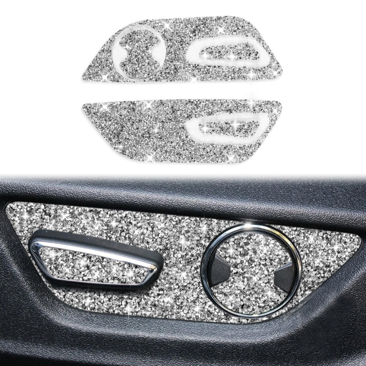 For Ford Mustang 2015-2020 Car Seat Adjustment Button Diamond Decoration Sticker, Seat Adjustment Button, Left Drive, Seat Adjustment Button, Right Drive