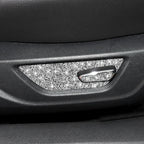 For Ford Mustang 2015-2020 Car Seat Adjustment Button Diamond Decoration Sticker, Seat Adjustment Button, Left Drive, Seat Adjustment Button, Right Drive