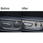 For Ford Mustang 2015-2020 Car Seat Adjustment Button Diamond Decoration Sticker, Seat Adjustment Button, Left Drive, Seat Adjustment Button, Right Drive