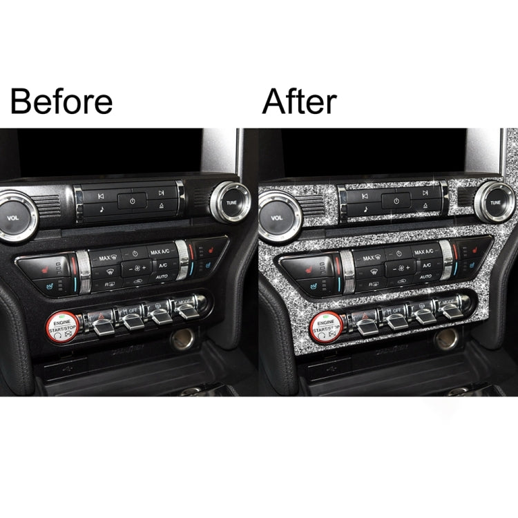 Car Central Control CD Frame Diamond Decoration Sticker, Left and Right Drive, Central Control CD Frame
