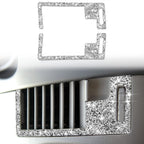 For Nissan 350Z 2003-2009 2pcs Car Center Ventilation Exhaust Diamond Decorative Sticker,Left and Right Drive Universal, Car Center Ventilation Exhaust