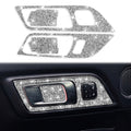 4pcs Car Door Inner Handle Panel Diamond Decoration Sticker, Left Drive, Door Inner Handle Panel, Left Drive