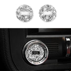2pcs Car Volume Button Diamond Decoration Sticker, Left and Right Drive, Volume Button