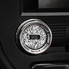 2pcs Car Volume Button Diamond Decoration Sticker, Left and Right Drive, Volume Button