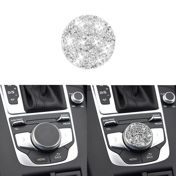 Car Central Control Knob Diamond Decoration Sticker, Left and Right Drive, Central Control Knob