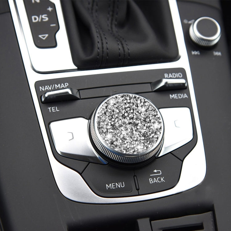 Car Central Control Knob Diamond Decoration Sticker, Left and Right Drive, Central Control Knob