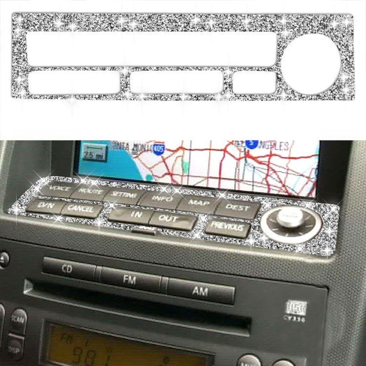 For Nissan 350Z 2003-2009 Car Navigation Key Diamond Decorative Sticker,Left and Right Drive Universal, Car Navigation Key