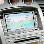For Nissan 350Z 2003-2009 Car Navigation Frame Diamond Decorative Sticker,Left and Right Drive Universal, Navigation Frame