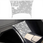 For Nissan 350Z 2003-2009 2pcs Car Rear Of Center Console Diamond Decorative Sticker, Left Drive, Car Rear Of Center Console, Left Drive