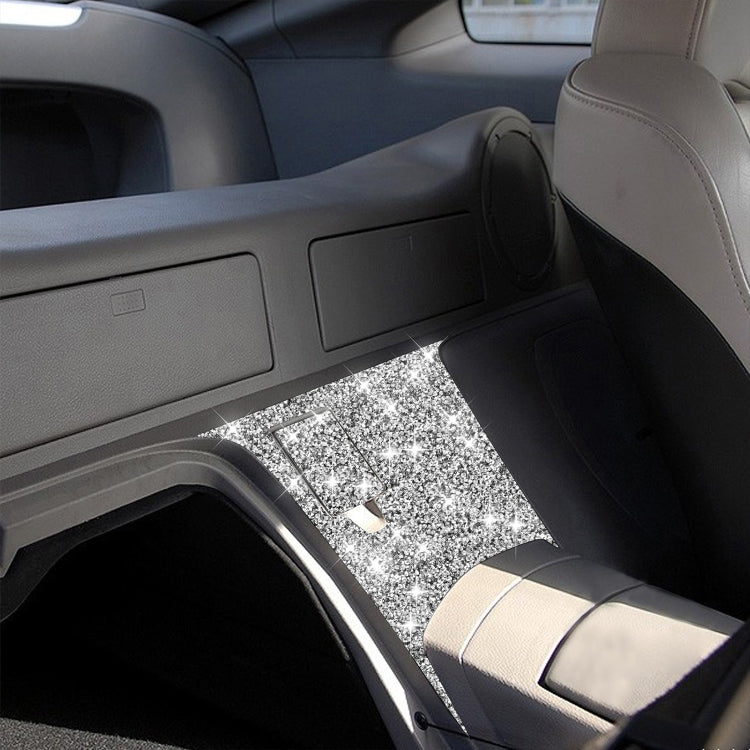 For Nissan 350Z 2003-2009 2pcs Car Rear Of Center Console Diamond Decorative Sticker, Left Drive, Car Rear Of Center Console, Left Drive