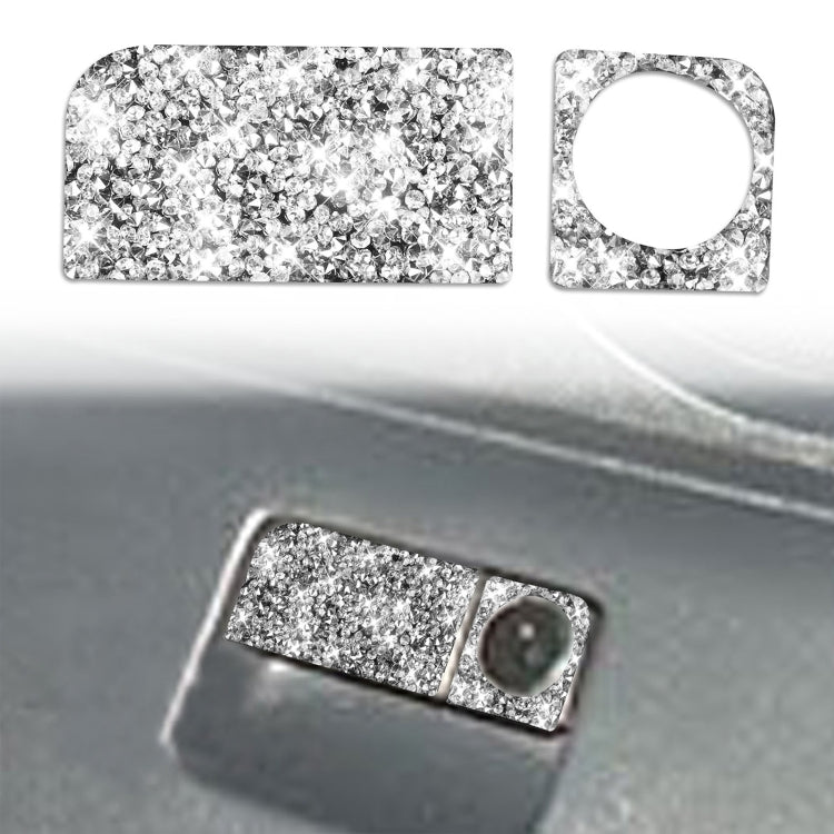 For Nissan 350Z 2003-2009 Car Rear Storage Box Lock Diamond Decorative Sticker, Right Drive, Car Rear Storage Box Lock, Right Drive