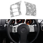 For Nissan 350Z 2003-2009 2pcs Car Steering Wheel Button Frame C Diamond Sticker,Left and Right Drive Universal, Car Steering Wheel Button Frame C
