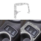 Car Central Control Heating Button Outer Frame Diamond Decoration Sticker, Left and Right Drive, Central Control Heating Button Outer Frame