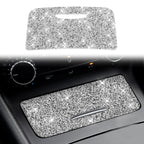 Car Central Control Storage Box Panel Diamond Decoration Sticker, Left and Right Drive, Central Control Storage Box Panel
