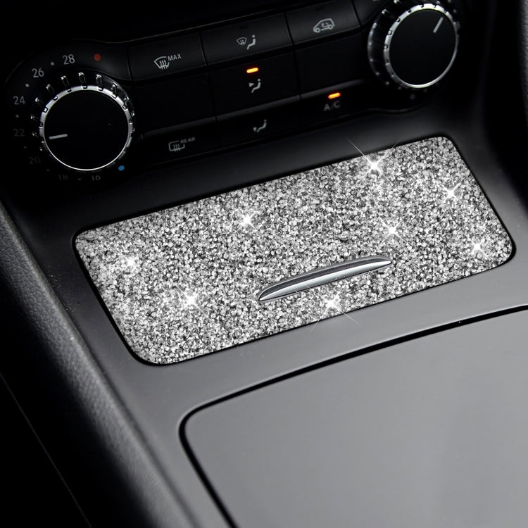 Car Central Control Storage Box Panel Diamond Decoration Sticker, Left and Right Drive, Central Control Storage Box Panel