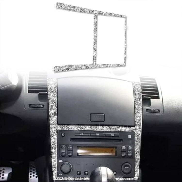 For Nissan 350Z 2003-2009 Car Navigation Frame Diamond Sticker,Left and Right Drive Universal, Car Navigation Frame