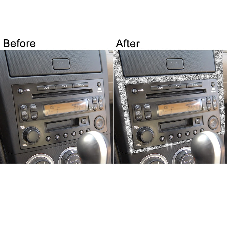 For Nissan 350Z 2003-2009 Car Navigation Frame Diamond Sticker,Left and Right Drive Universal, Car Navigation Frame