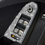 For Audi A4 / A5 / Q5 Car Door Lift Control Panel Diamond Decoration Sticker, Left Drive Low Configured, Right Drive Low Configured