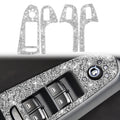 For Audi A4 / A5 / Q5 Car Door Lift Control Panel Diamond Decoration Sticker, Left Drive High Configured, Right Drive High Configured
