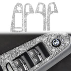 For Audi A4 / A5 / Q5 Car Door Lift Control Panel Diamond Decoration Sticker, Left Drive High Configured, Right Drive High Configured