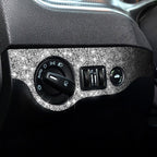 For Dodge Charger 2011-2014 Car Headlight Switch Diamond Decorative Sticker, Left-hand Drive, Headlight Switch